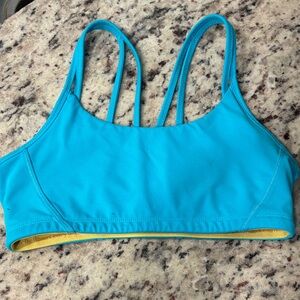 Girls Yellowberry Medium Blue Sports Bra Gym Sports Practice Athletic Wear Top